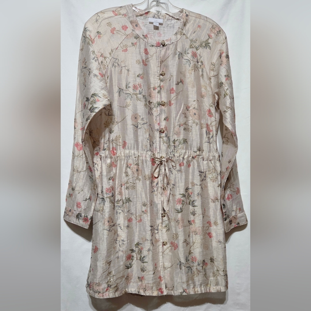 J. Jill Gorgeous Almost Sheer Floral Jacket/Dress. Size Small, But Runs Larger